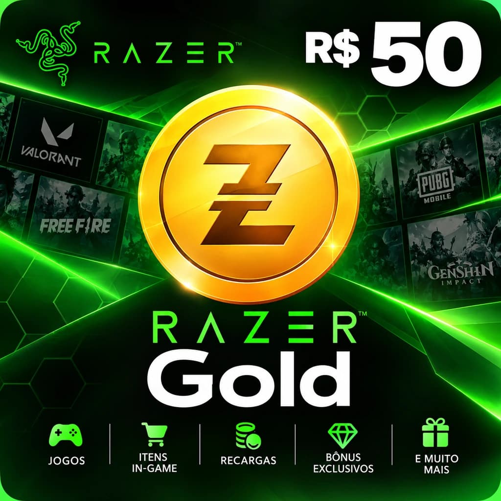 Razer Gold R$ 50,00 - Créditos Digitais