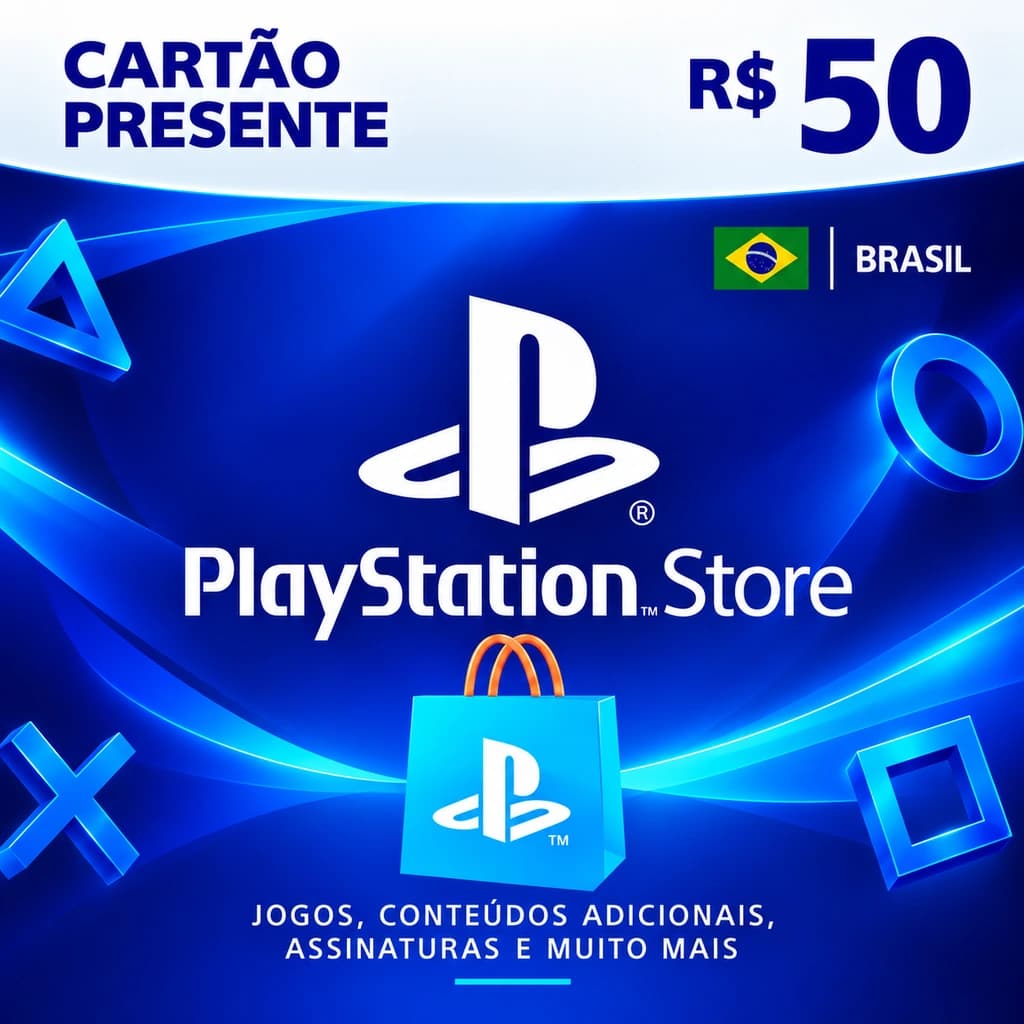 Gift Card PlayStation Store R$ 50,00 - Cartão Presente Brasil