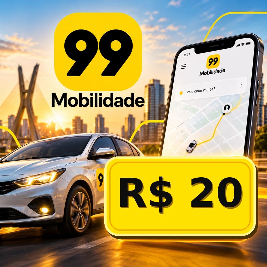 Gift Card 99 Mobilidade R$ 20,00 - Cartão Presente Digital