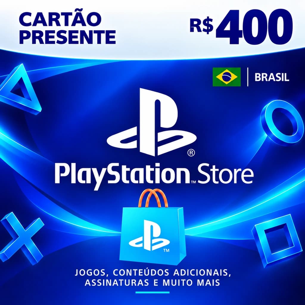 Gift Card PlayStation Store R$ 400 - Cartão Presente Brasil