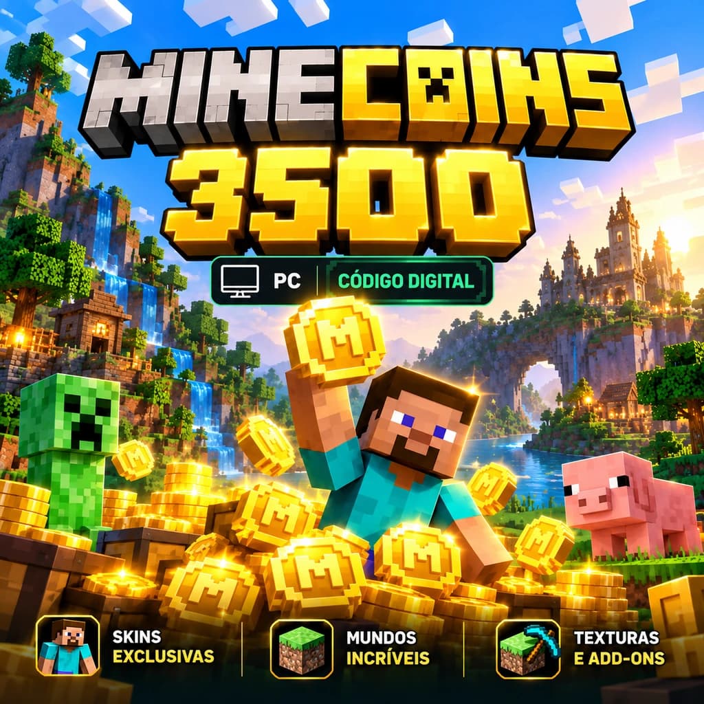 Minecoins 3500 para Minecraft - Código Digital