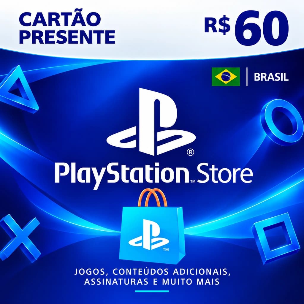 Gift Card PlayStation Store R$ 60 - Cartão Presente Brasil