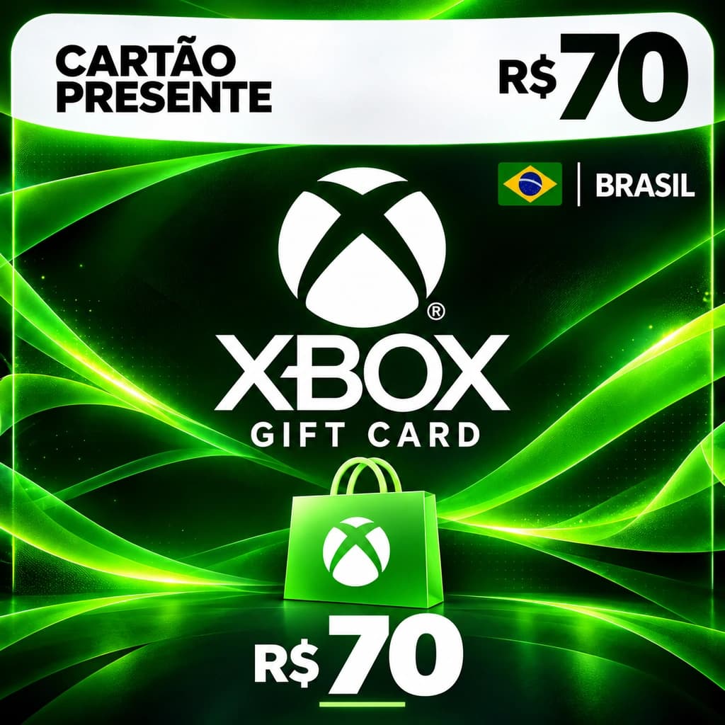 Gift Card Xbox R$ 70,00 - Cartão Presente Digital