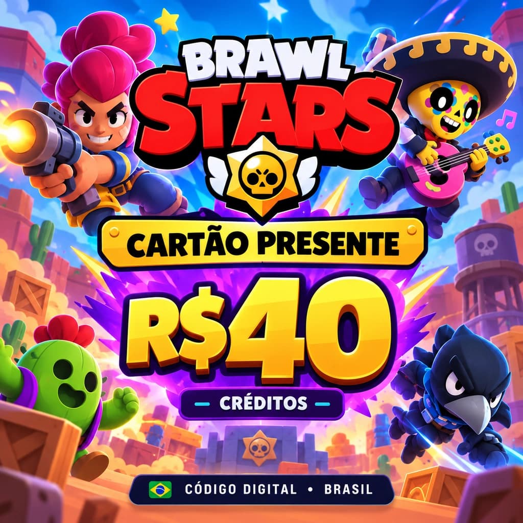 Brawl Stars R$ 40,00 - Código Digital