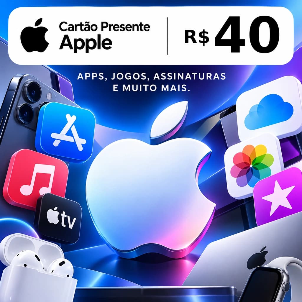 Apple Gift Card R$ 40,00 - Cartão Presente Digital