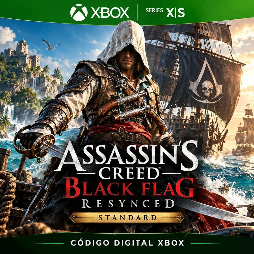 Assassin’s Creed Black Flag Resynced Standard para Xbox Series X|S — Código Digital