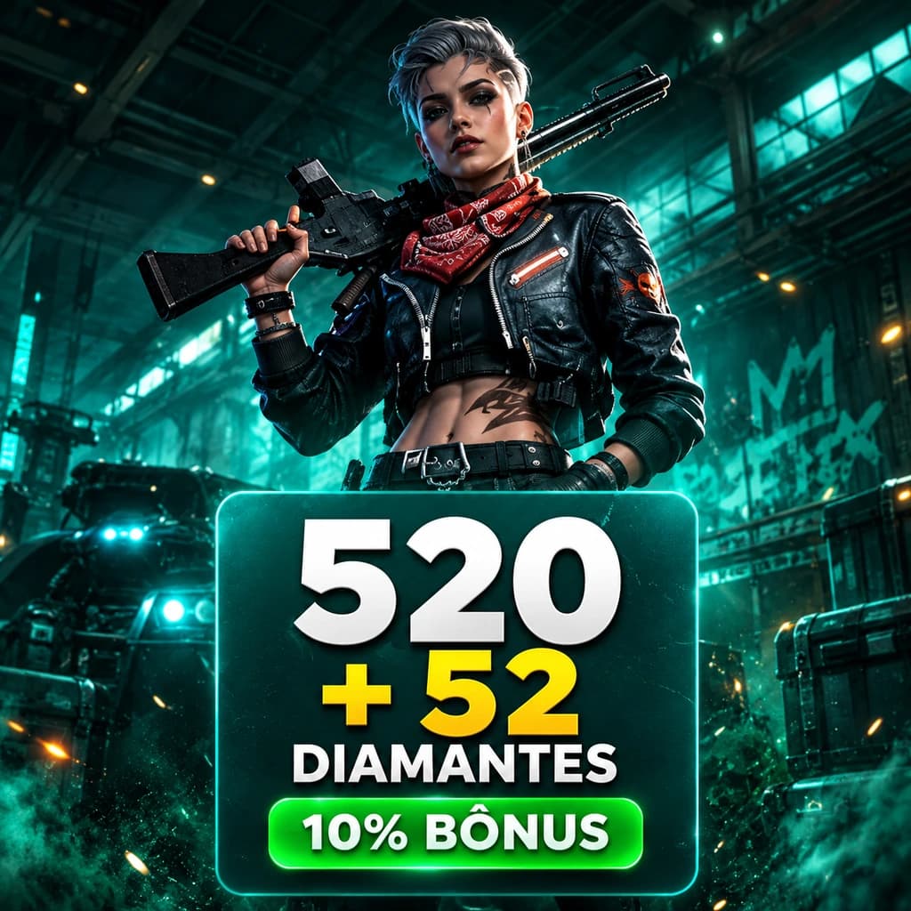Free Fire – 520 Diamantes +10% de Bônus