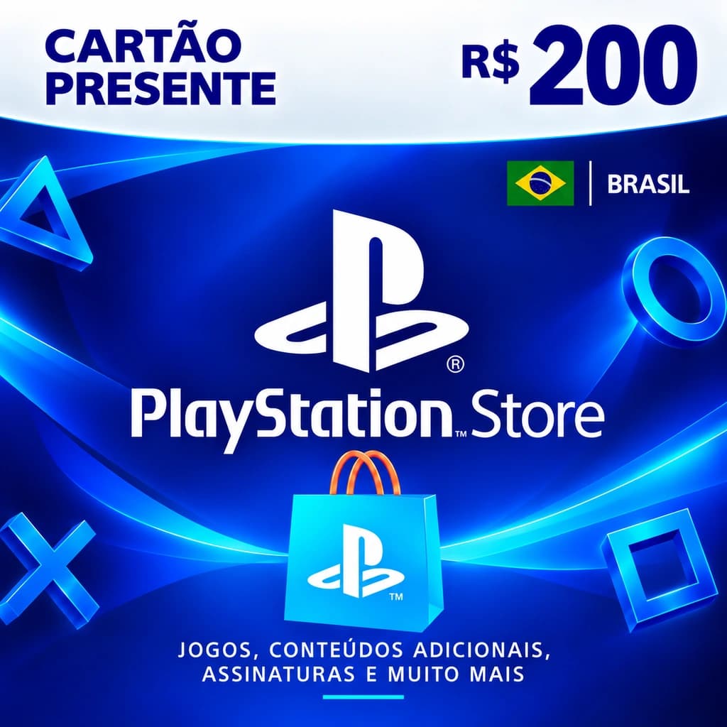 Gift Card PlayStation Store R$ 200,00 - Cartão Presente Brasil