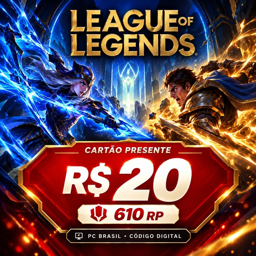 League of Legends R$ 20,00 para PC Brasil – Código Digital