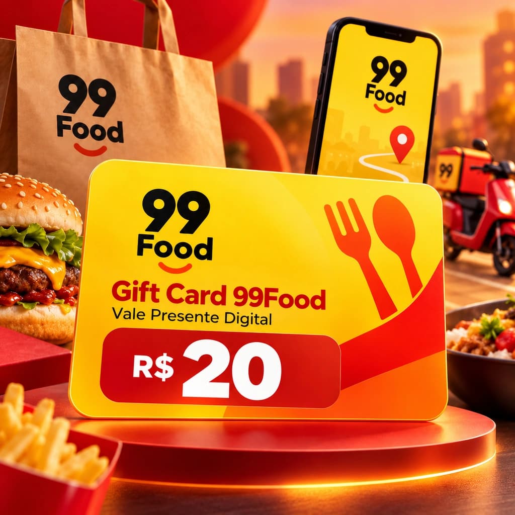 Gift Card 99Food R$ 20,00 - Vale Presente Digital