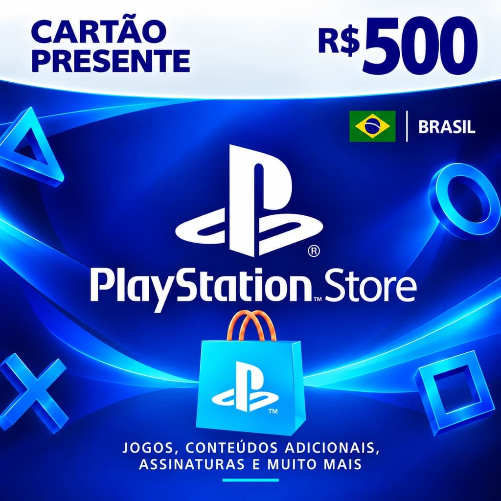Gift Card PlayStation Store R$ 500,00 - Cartão Presente Brasil