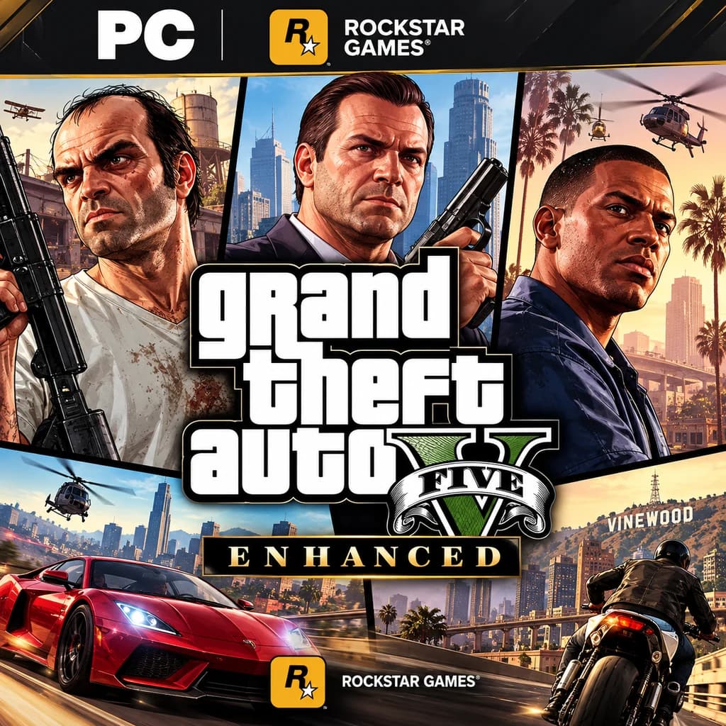 Grand Theft Auto V Enhanced para PC - Rockstar Games - Código Digital