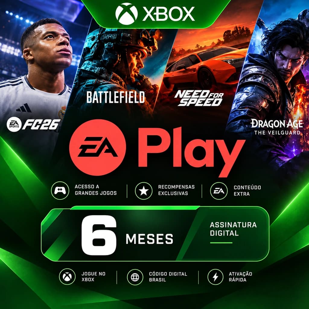 EA Play – Assinatura de 6 Meses para Xbox Brasil – Código Digital
