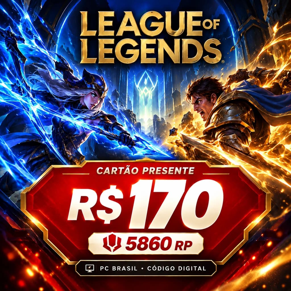 League of Legends R$ 170,00 para PC Brasil – Código Digital