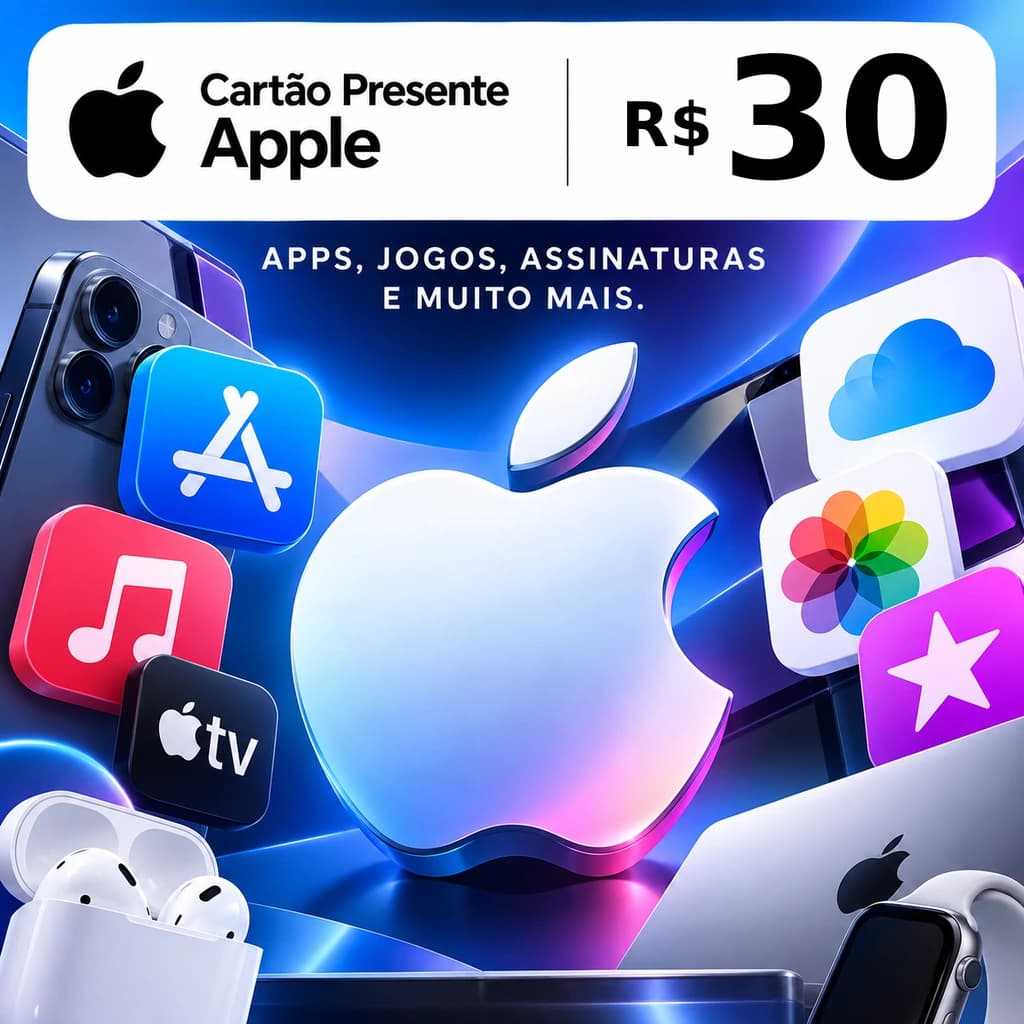 Apple Gift Card R$ 30,00 - Cartão Presente Digital