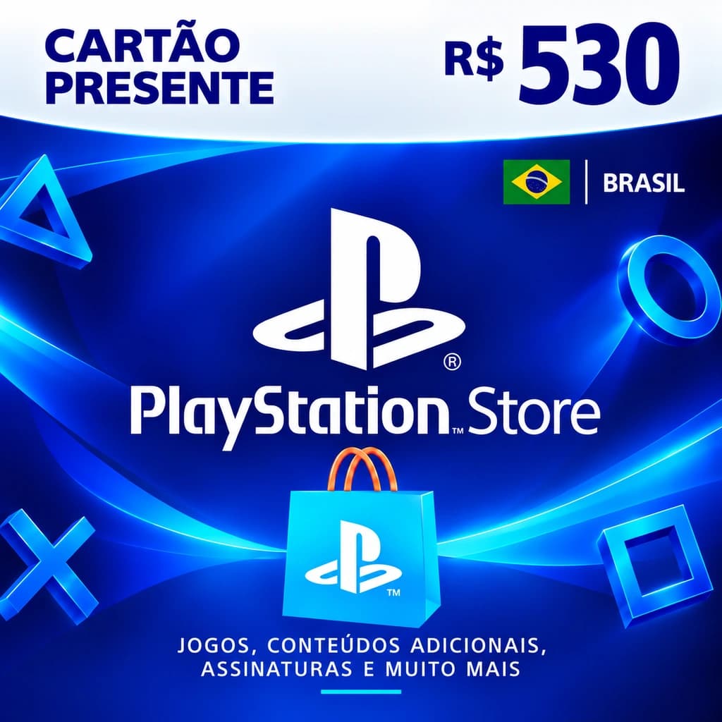 Gift Card PlayStation Store R$ 530 - Cartão Presente Brasil