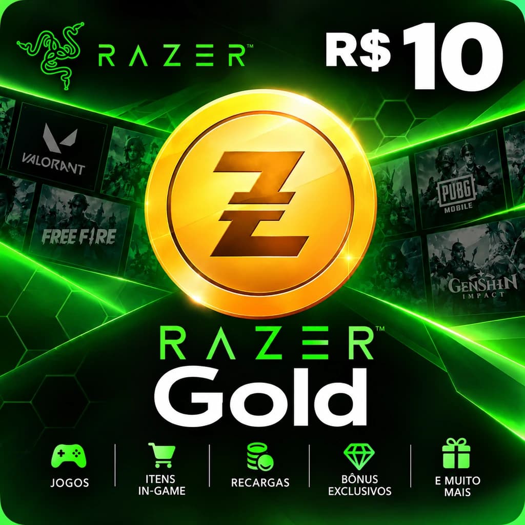 Razer Gold R$ 10,00 - Créditos Digitais