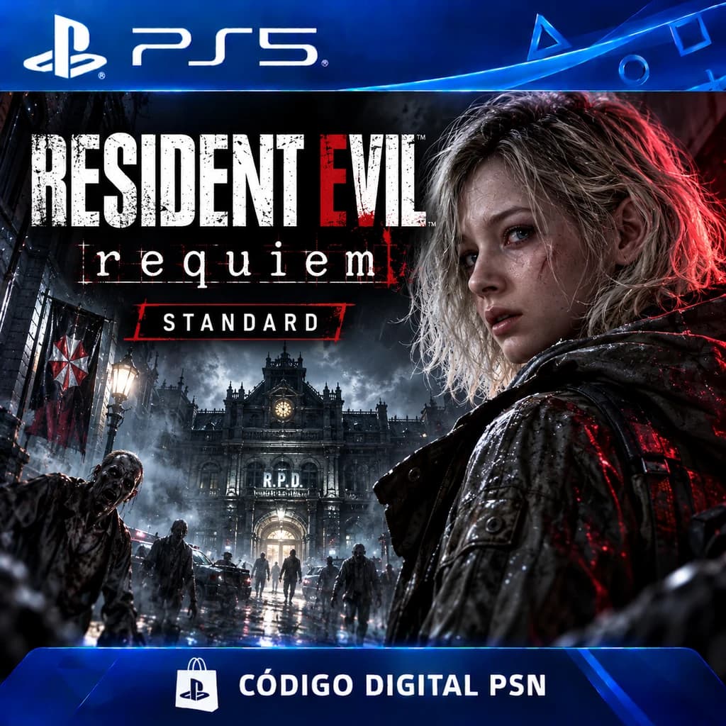 Resident Evil Requiem Standard para PS5 – Crédito PSN Brasil