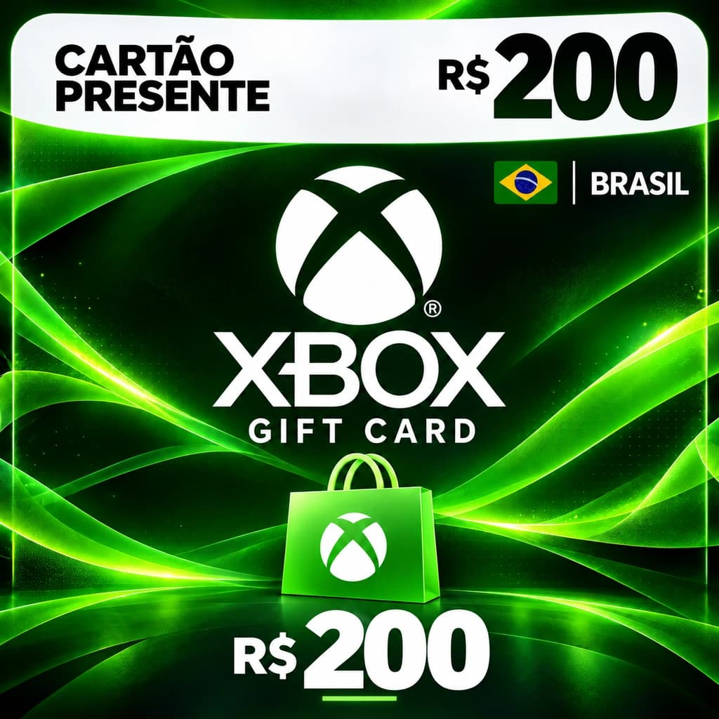 Gift Card Xbox R$ 200,00 - Cartão Presente Digital