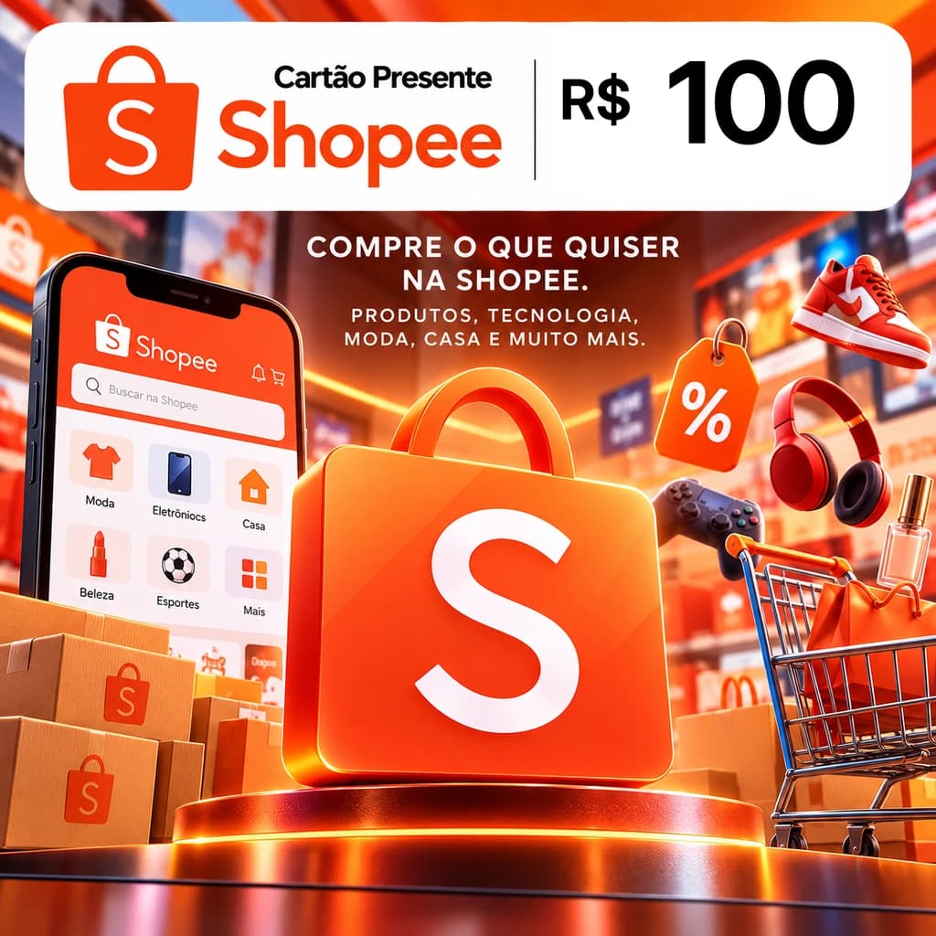 Gift Card Shopee R$ 100,00 - Vale Presente Digital