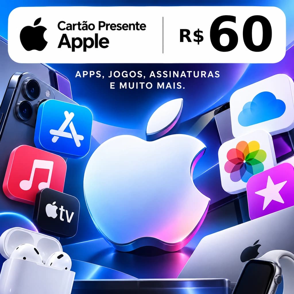 Apple Gift Card R$ 60,00 - Cartão Presente Digital