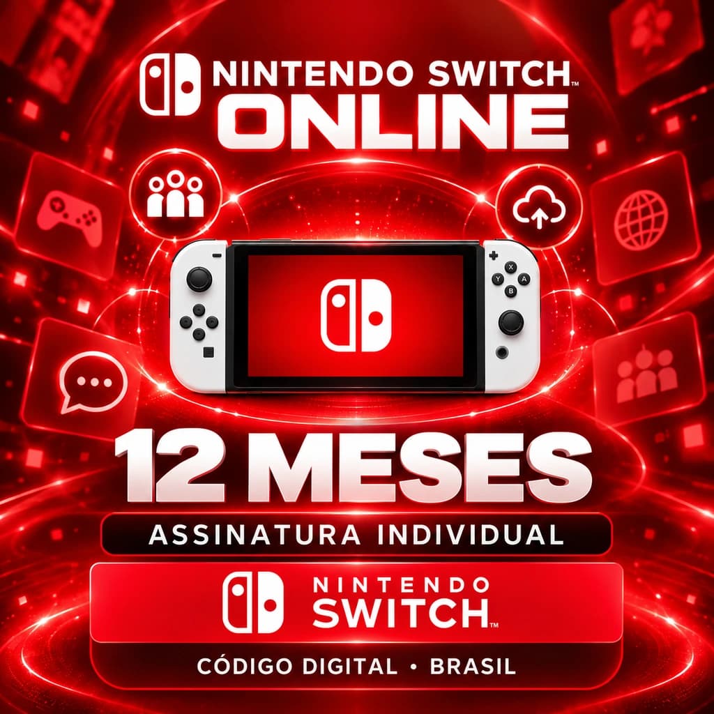 Nintendo Switch Online Individual 12 Meses - Código Digital