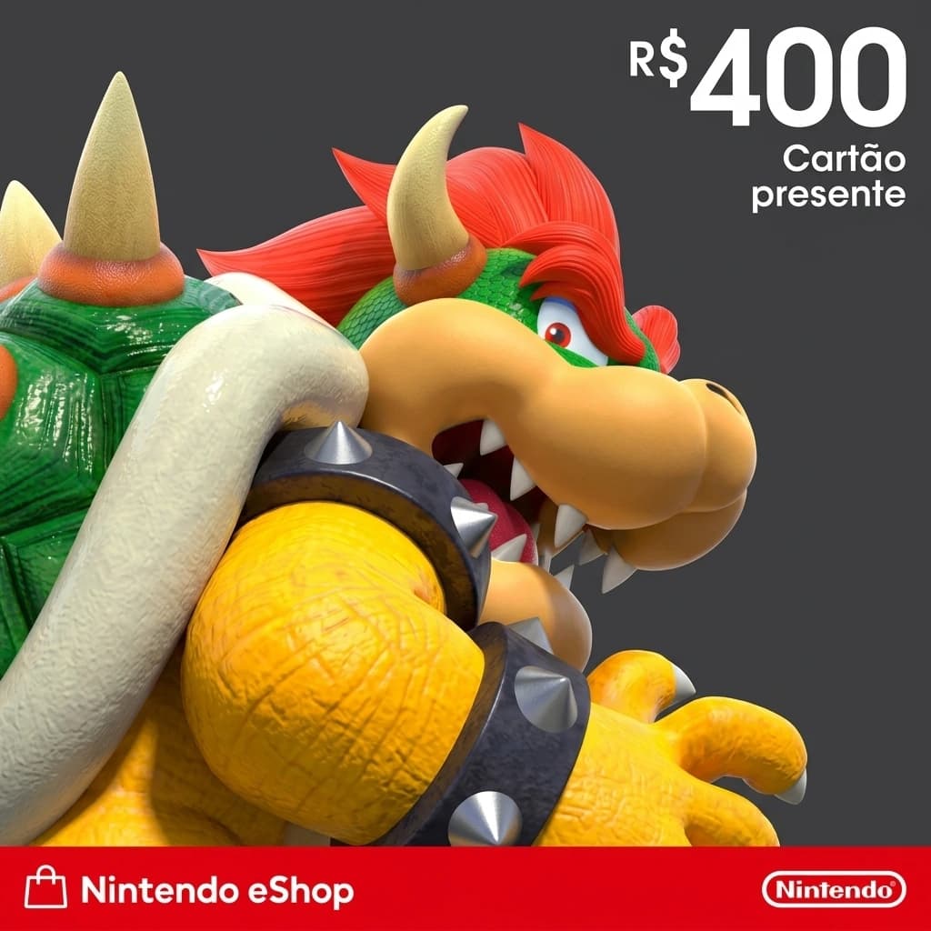 Cartão Presente Nintendo eShop R$ 400,00 - Código Digital Brasil