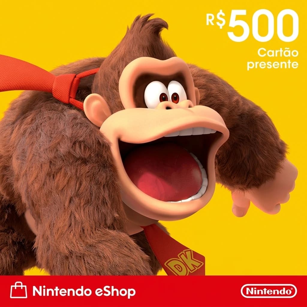 Cartão Presente Nintendo eShop R$ 500,00 - Código Digital Brasil