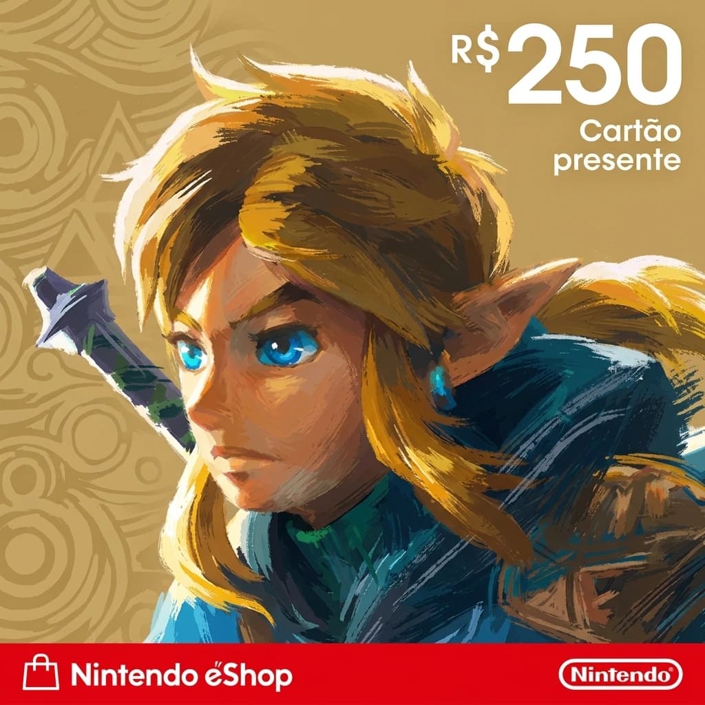 Cartão Presente Nintendo eShop R$ 250,00 - Código Digital Brasil
