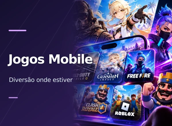 Arte da categoria Jogos para Mobile já utilizada na Home da PlayGamesCard