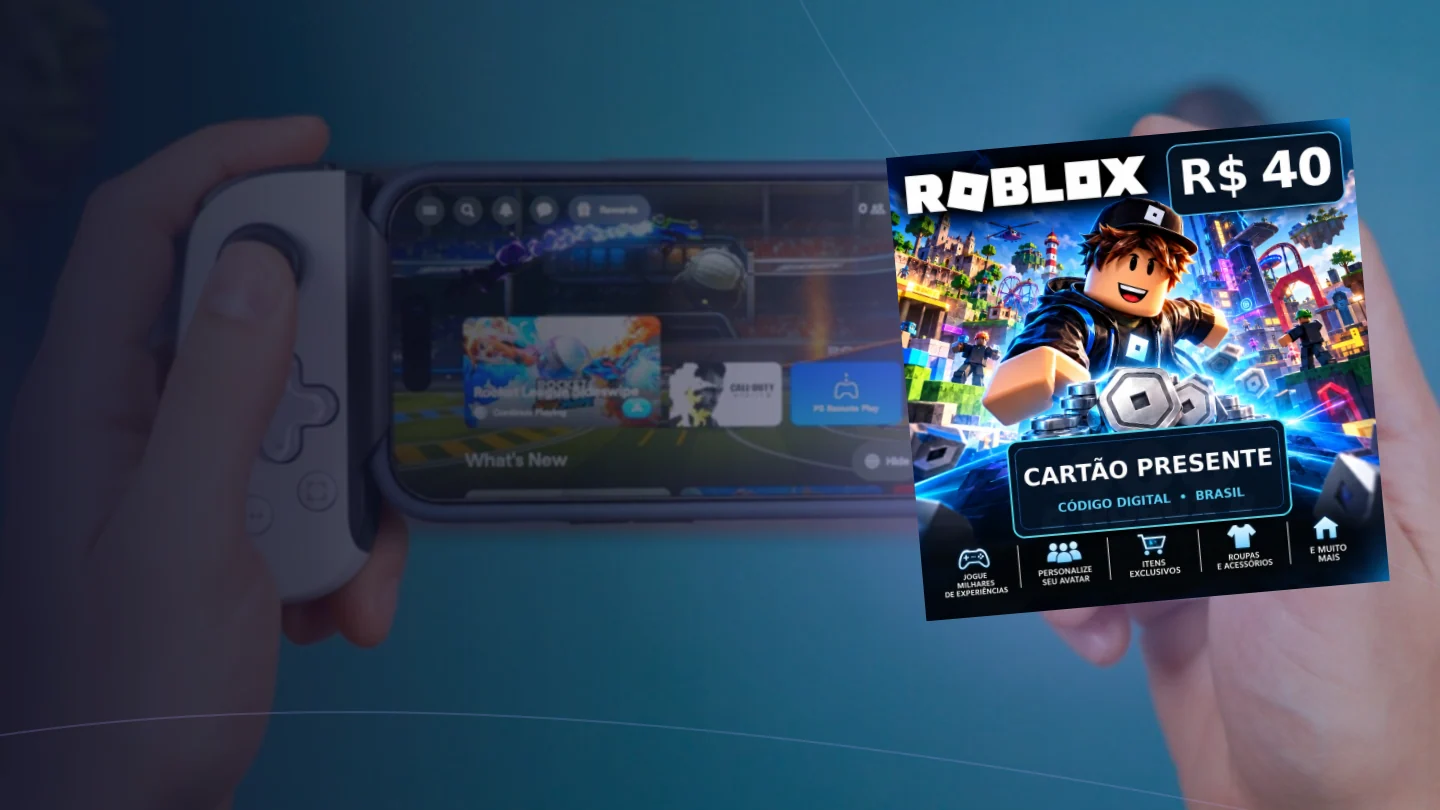 Arte editorial da PlayGamesCard Nova sobre roblox credit.